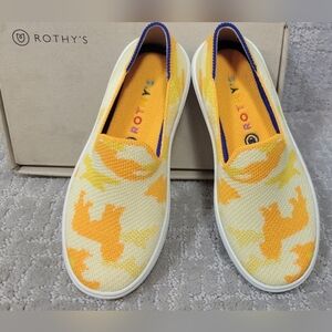 Rothy's The Kids Sneaker Yellow Puppy Camo Shoes Size US 10, 11, 12, 13, 1,4